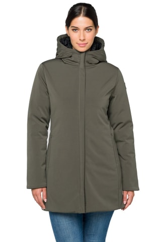 Parka à capuche Jaqueline - Noir et vert