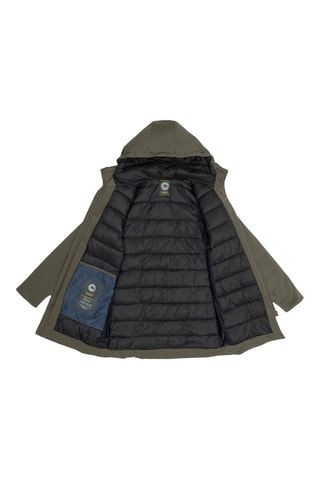 Parka à capuche Jaqueline - Noir et vert