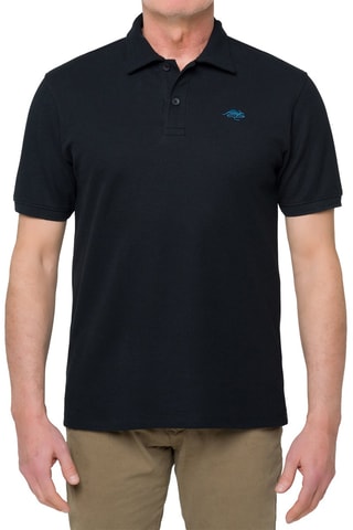 Polo regular - Noir et indigo