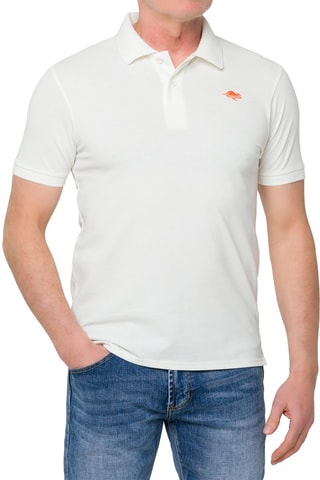 Polo regular - Blanc et orange