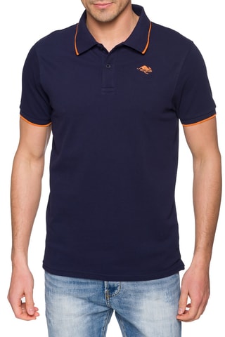 Polo regular Mareeba - Bleu marine et orange