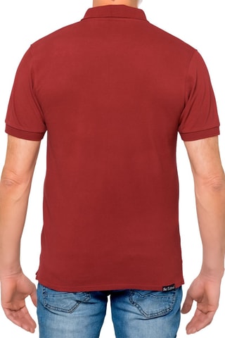 Polo regular - Bordeaux et beige