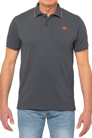 Polo regular - Gris et orange