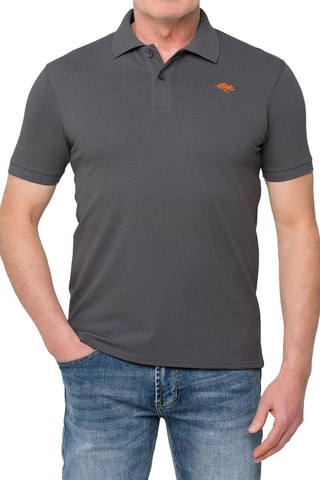 Polo regular - Gris et orange