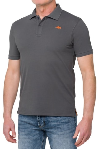 Polo regular - Gris et orange
