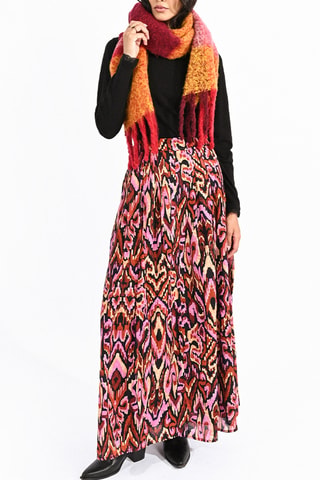 Echarpe - Bordeaux et orange - Molly Bracken