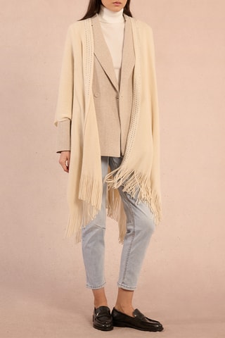 Poncho - Ecru - Molly Bracken