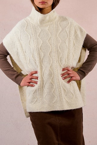 Poncho - Ecru - Molly Bracken