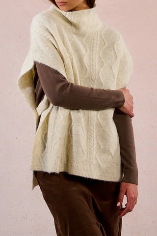 Poncho - Ecru - Molly Bracken