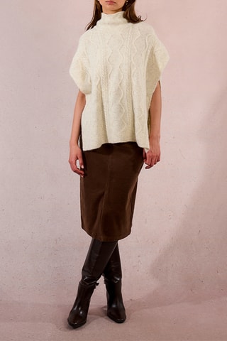 Poncho - Ecru - Molly Bracken