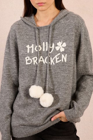 Pull à capuche - Gris chiné - Molly Bracken