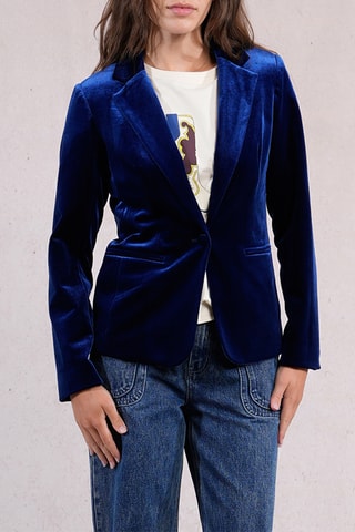 Veste en velours - Bleu cobalt - Molly Bracken