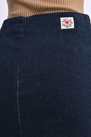 Minijupe en jean taille haute - Bleu foncé - Lili X Molly