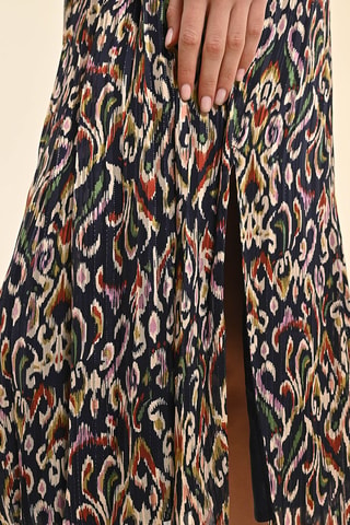 Jupe plissée taille haute - Bleu marine - Molly Bracken