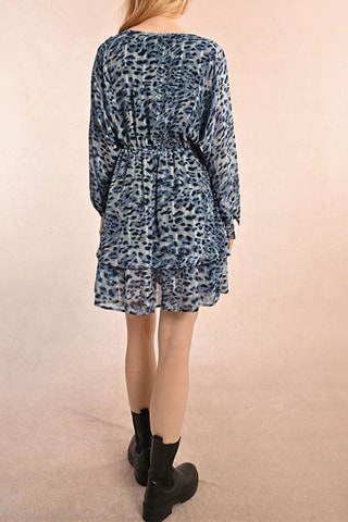 Vestido recto - Azul cobalto y gris - Molly Bracken