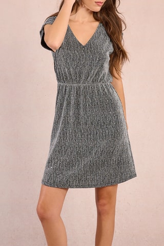 Vestido recto - Plateado - Molly Bracken