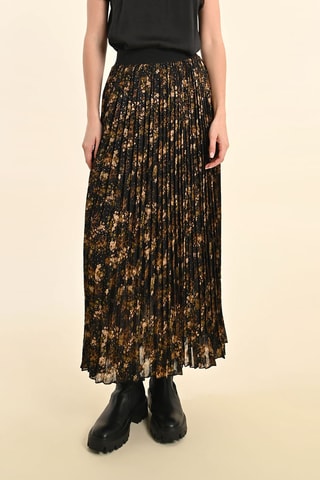 Jupe plissée taille haute - Noir - Molly Bracken