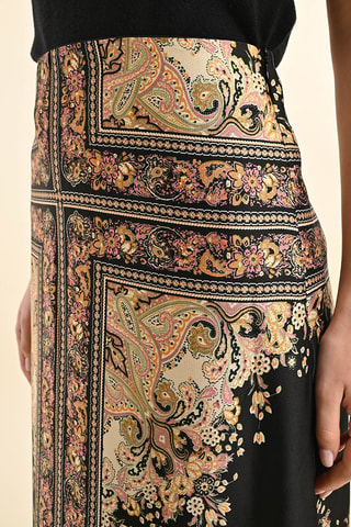 Jupe midi taille haute - Noir - Molly Bracken
