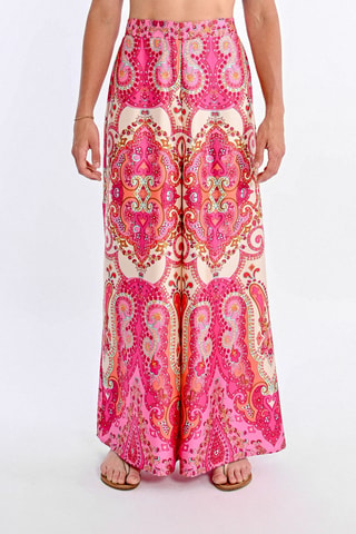 Pantalon large taille haute - Rose - Molly Bracken
