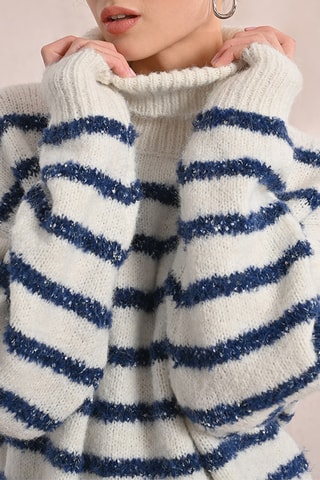 Pull - Ecru et bleu - Molly Bracken