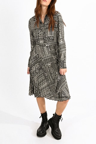 Vestido midi - Blanco y negro - Molly Bracken