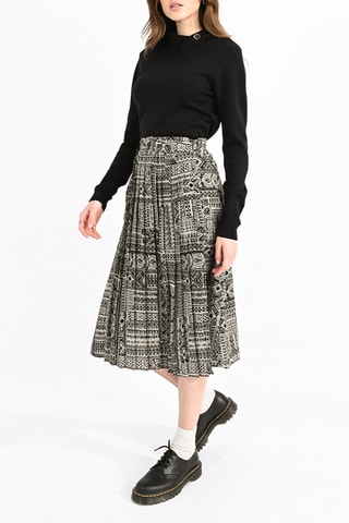 Jupe midi taille haute - Blanc - Molly Bracken
