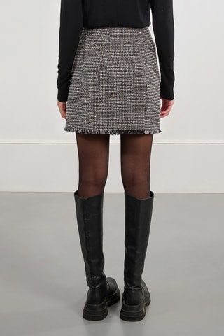 Minijupe en tweed taille haute - Noir - Lili X Molly