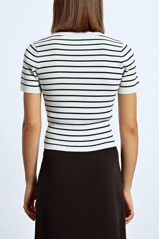 T-shirt - Blanc et bleu marine - Lili X Molly
