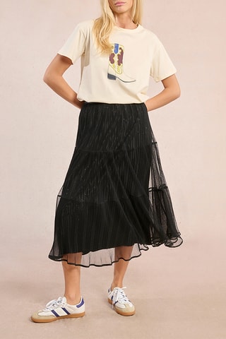 Jupe midi taille haute - Noir - Molly Bracken