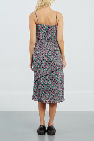 Robe midi - Noir et turquoise - Lili X Molly