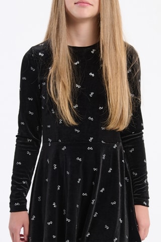 Robe en velours - Noir - Girl