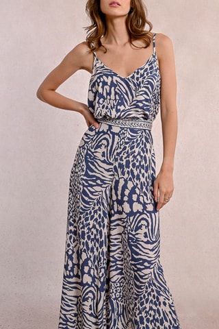 Pantalon large taille haute - Bleu marine - Molly Bracken
