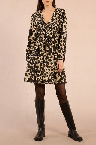 Vestido evasé - Caqui y negro - Molly Bracken
