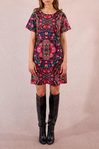 Vestido camiseta - Negro y rojo - Molly Bracken
