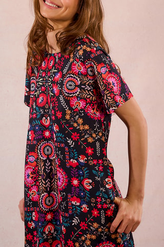 Vestido camiseta - Negro y rojo - Molly Bracken