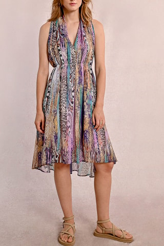 Robe patineuse - Violet et marron clair - Molly Bracken