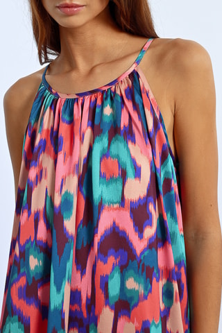 Robe longue - Turquoise et rose - Lili X Molly