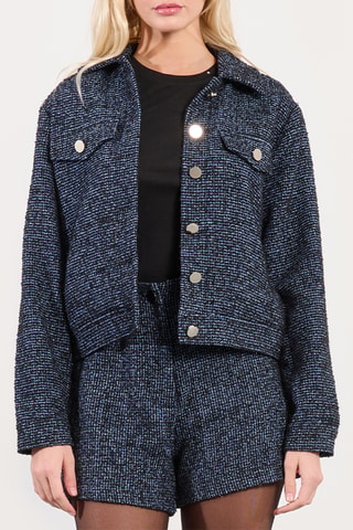 Veste en tweed et laine - Bleu marine - Lili X Molly