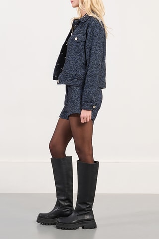 Veste en tweed et laine - Bleu marine - Lili X Molly
