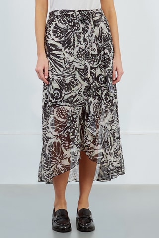 Jupe portefeuille taille haute - Noir - Lili X Molly