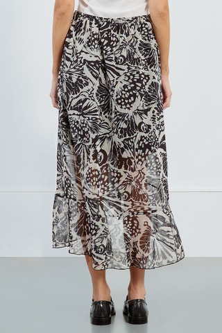 Jupe portefeuille taille haute - Noir - Lili X Molly