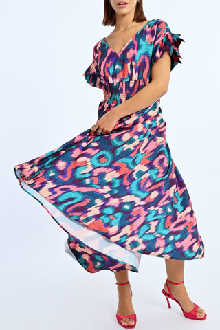 Robe longue - Turquoise et violet - Lili X Molly