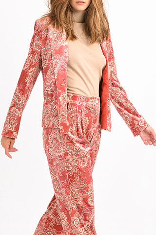 Veste en velours - Rouge brique - Molly Bracken