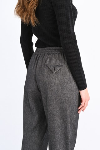 Pantalon taille haute - Gris foncé chiné - Molly Bracken