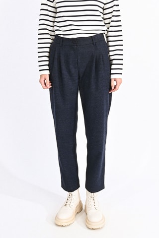 Pantalon cigarette 7/8 - Bleu marine - Molly Bracken