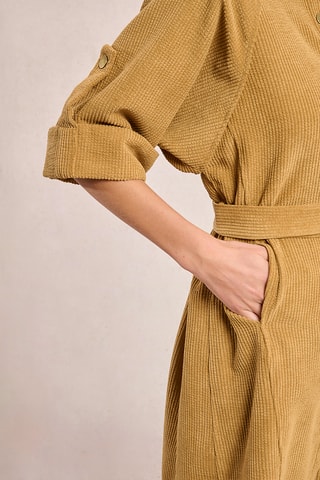 Robe chemise en velours - Beige - Molly Bracken