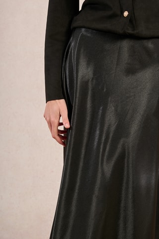 Jupe midi taille haute - Noir - Molly Bracken