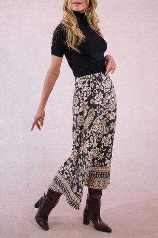 Jupe midi taille haute - Noir - Molly Bracken