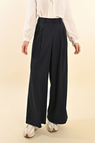 Pantalon taille haute - Bleu marine - Molly Bracken