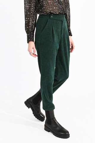 Pantalon en velours - Vert foncé - Molly Bracken